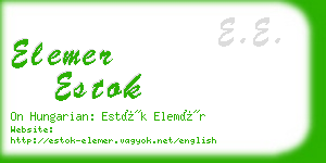 elemer estok business card